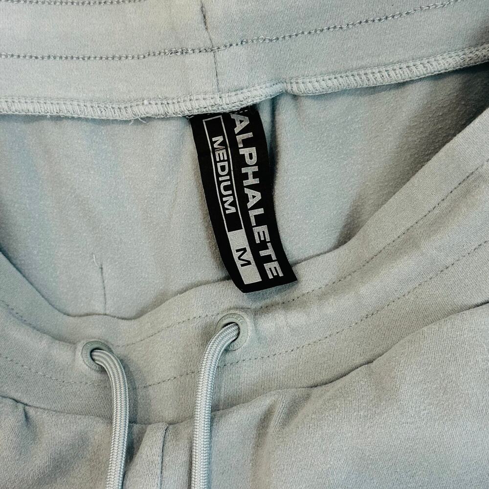 Alphalete Men’s Blue Drawstring Sweat Shorts Logo Patch Size Medium - Picture 5 of 11